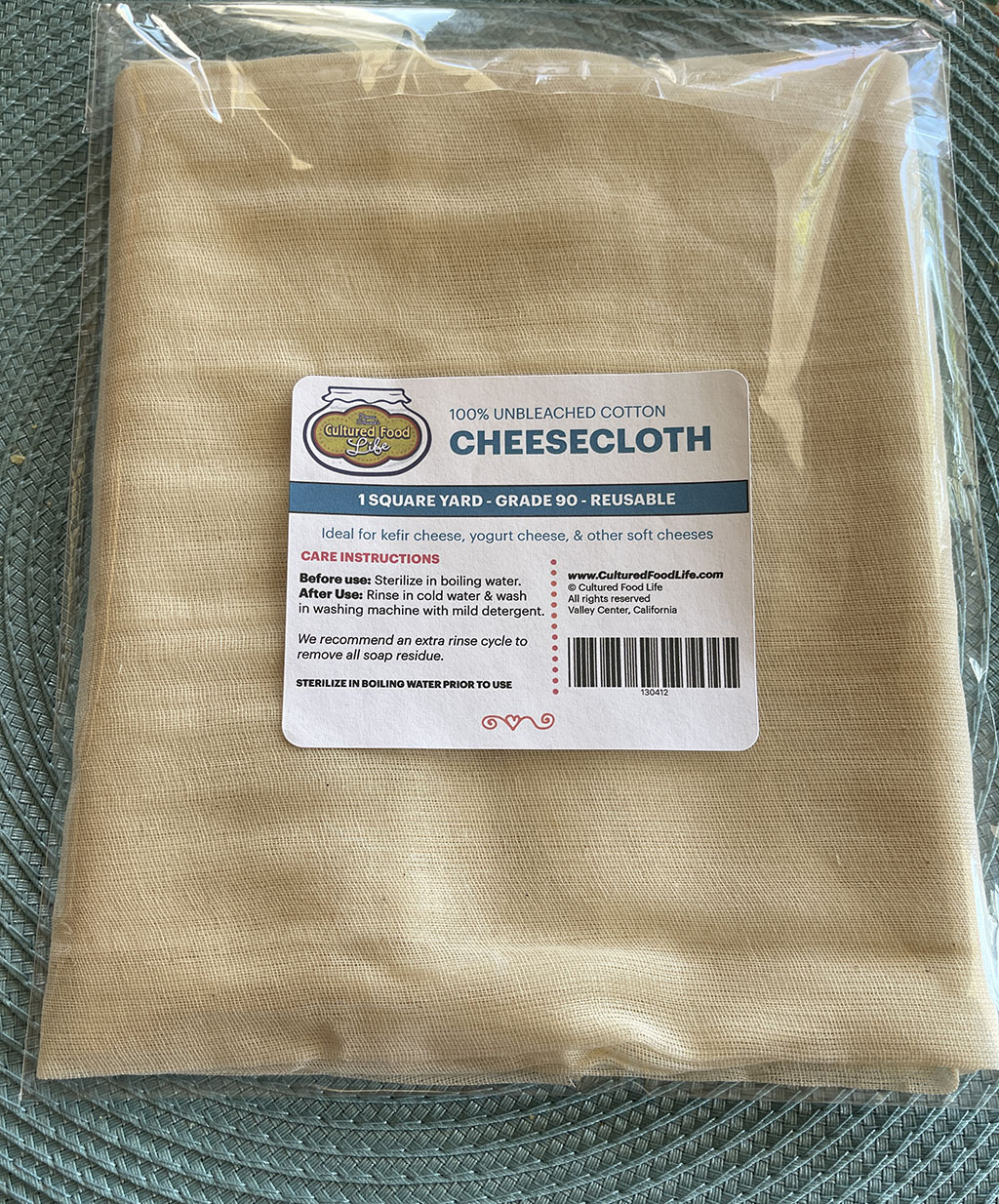 Unbleached Cheesecloth, 1 count, If You Care